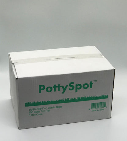 PottyPro® Handle Tie Dog Waste Station Bags 400 count Roll -6 Roll Case