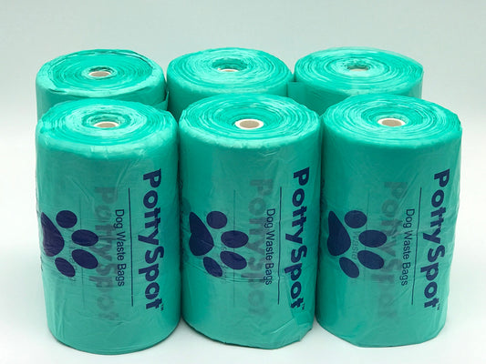 PottyPro® Handle Tie Dog Waste Station Bags 400 count Roll -6 Roll Case